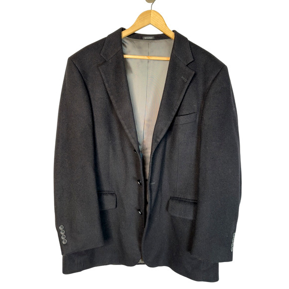 Huckberry 44R 100% Cashmere Blazer $750 Black Luxury Sport Coat Jacket Black - Picture 3 of 10